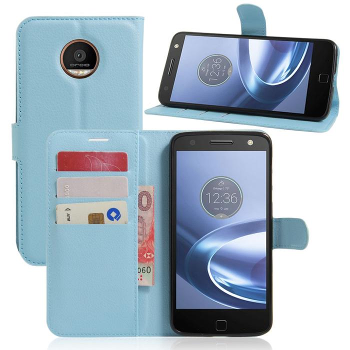 UTGATT5 - Plånboksfodral till Motorola Moto Z - Ljusblå