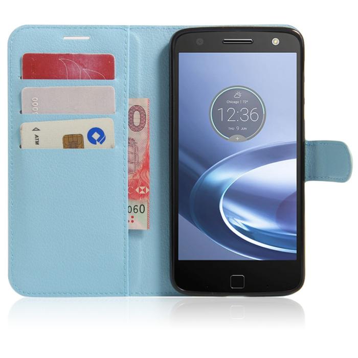 UTGATT5 - Plånboksfodral till Motorola Moto Z - Ljusblå
