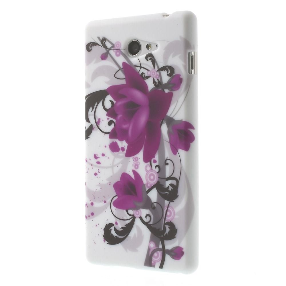 Skal till Sony Xperia M2 - Röd blomma | 2353 | AlltMobil