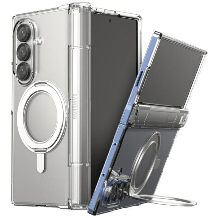 Araree - Araree Galaxy Z Fold 7 Mobilskal MagSafe Qi2 Nukin 360 S Kickstand - Clear