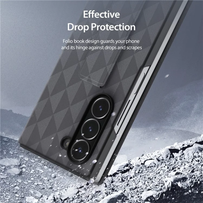 Dux Ducis - Dux Ducis Galaxy Z Fold 6 Plånboksfodral Fitt Kickstand - Grå