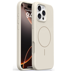 A-One Brand - iPhone 16 Pro Mobilskal MagSafe Liquid Silikon Microfiber - Antikvit
