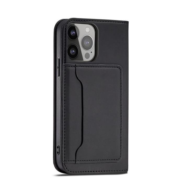 OEM - iPhone 12 Pro Max Plånboksfodral Magnet Stand - Svart