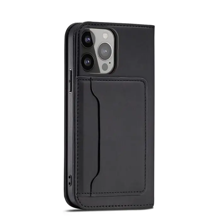 OEM - iPhone 12 Pro Max Plånboksfodral Magnet Stand - Svart