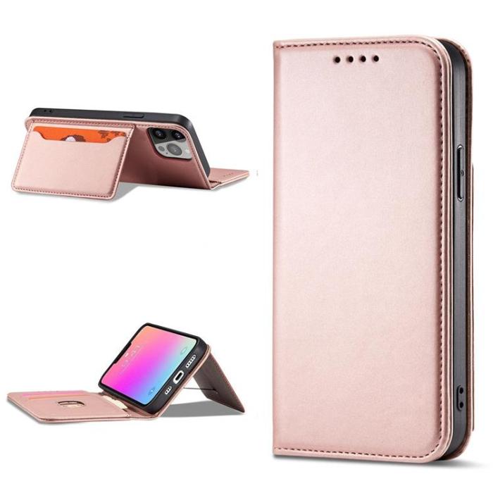 OEM - iPhone 13 Pro Max Plånboksfodral Magnet Stand - Rosa