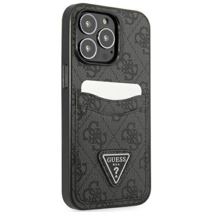 Guess - Guess iPhone 13 Pro Skal Korthållare Triangle Logo - Svart