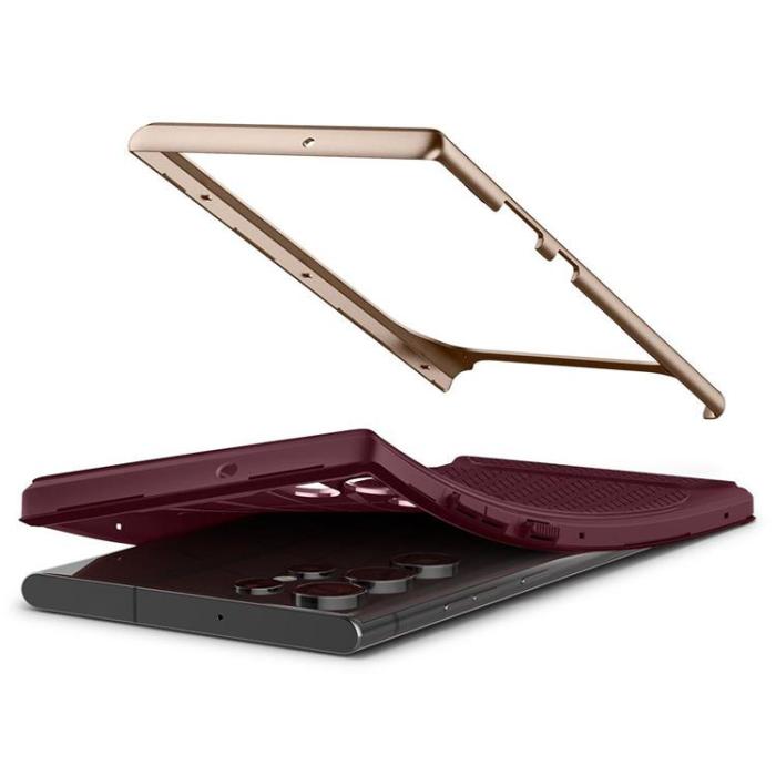 UTGATT - Spigen Neo Hybrid Skal Galaxy S22 Ultra - Burgundy