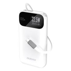 Dudao - Dudao Powerbank 10000 mAh 22.5W PD med Inbyggd Kabel K31 - Vit
