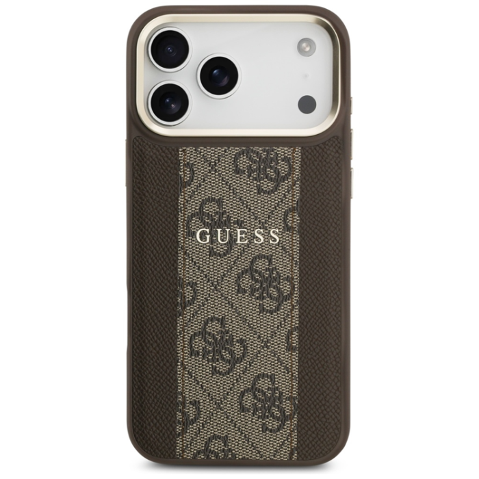 Guess - Guess iPhone 17 Pro Max Mobilskal Magsafe Stripe - Brun