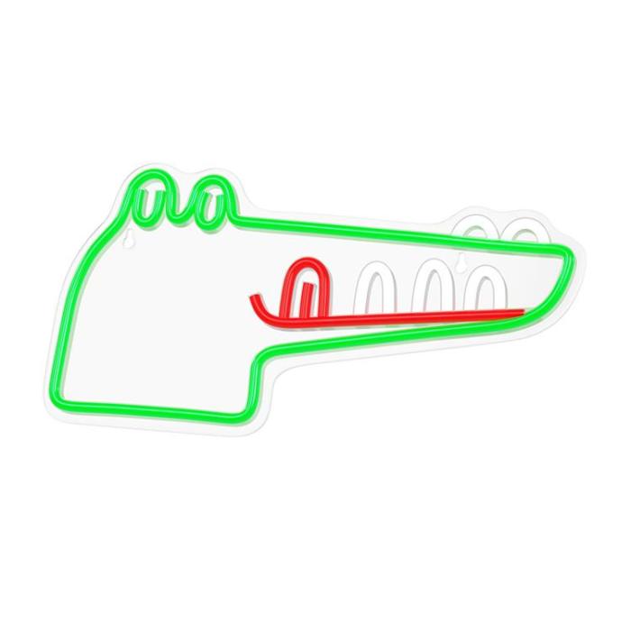 Forever Light - Forever Light LED Neon PLEXI JURASSIC CROC FLNJ03 - Grön