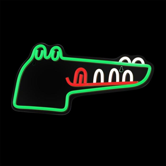 Forever Light - Forever Light LED Neon PLEXI JURASSIC CROC FLNJ03 - Grön