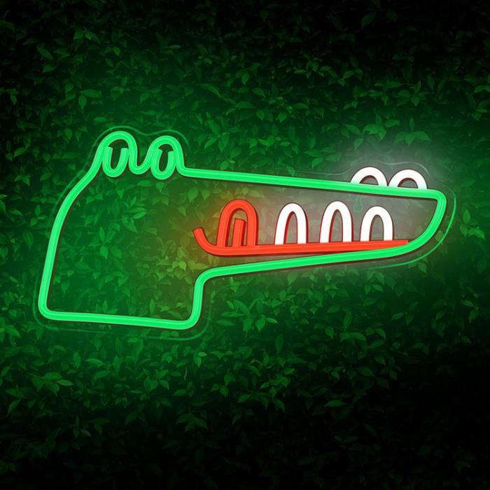 Forever Light - Forever Light LED Neon PLEXI JURASSIC CROC FLNJ03 - Grön