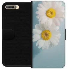 Gustaf - Pl&aring;nboksfodral till Huawei Y6 (2018) med Sommarblommor