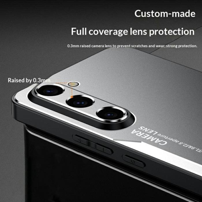 OEM - Mobilskal till Samsung Galaxy A37 Aluminium TPU PC - Silver