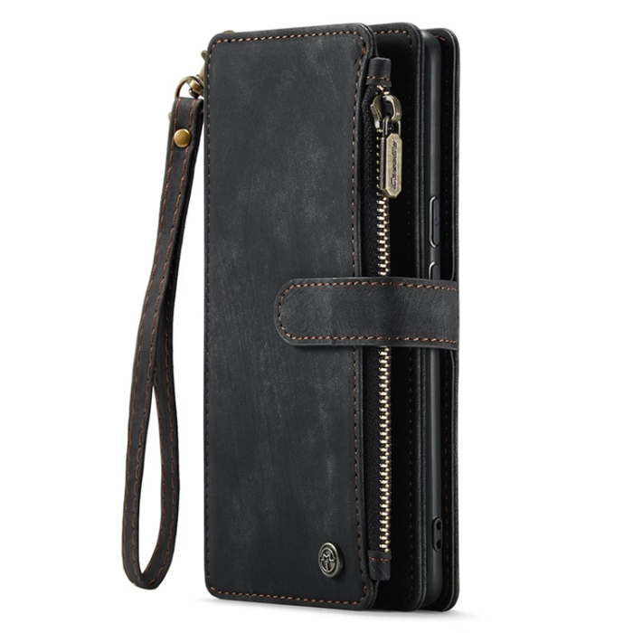 Caseme - Caseme Google Pixel 8 Pro Plånboksfodral Zipper - Svart