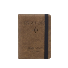A-One Brand - Passhållare Plånbok RFID Blocking Läder - Kaffe