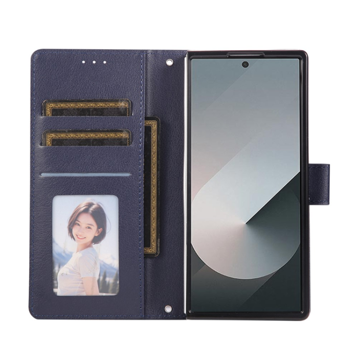 A-One Brand - Galaxy Z Fold7 Plånboksfodral Med Handledsrem - Blå