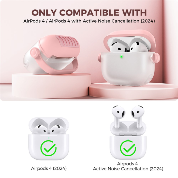 AHASTYLE - AHASTYLE AirPods 4 Skal Silikon WG174 - Rosa