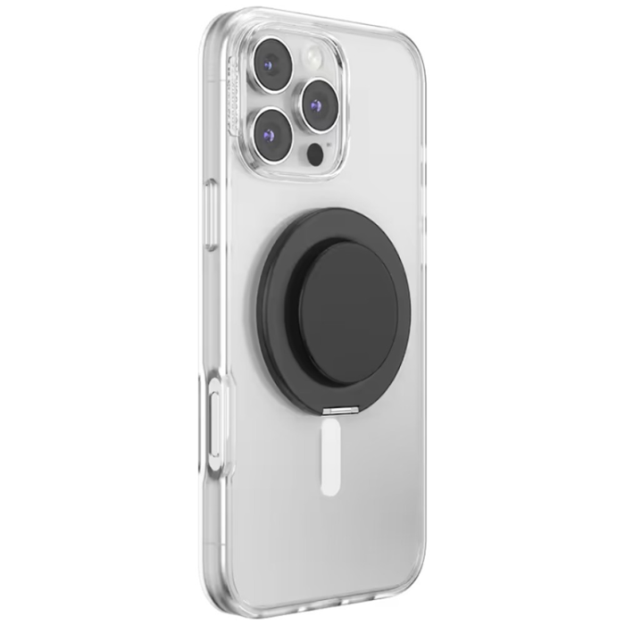 PopSockets - PopSockets MagSafe Popuphållare och Stativ Kick-Out Grip - Svart