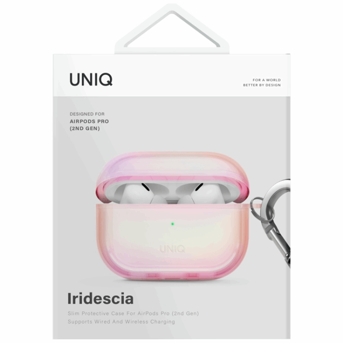 UNIQ - UNIQ AirPods Pro 2 Skal Iridescia Hang - Rosa Prism