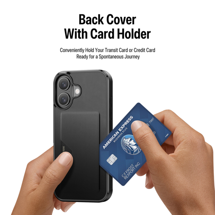 Dux Ducis - DUX DUCIS iPhone 17 Mobilskal Korthållare Pocard - Svart