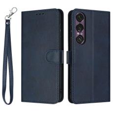 A-One Brand - Sony Xperia 1 VII Plånboksfodral Calf Texture Med Rem - Sapphire
