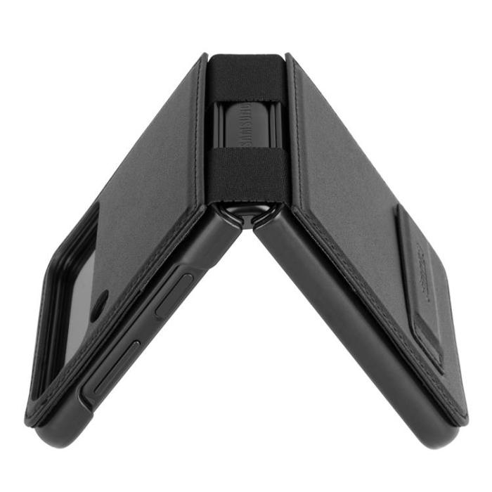 Nillkin - Nillkin Galaxy Z Flip 3 Skal Qin Läder Hölster - Svart