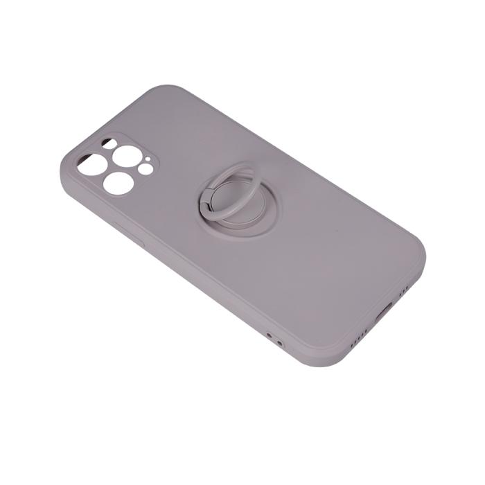 OEM - iPhone 13 Skal med Finger Grepp - Ljusgrå
