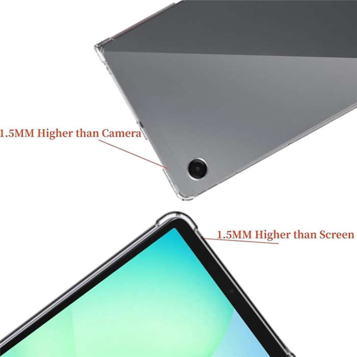 A-One Brand - Galaxy Tab A11 Skal TPU Drop-Resistant med Härdat Glas - Clear