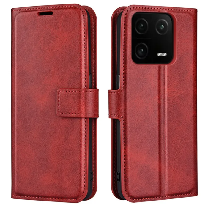OEM - Xiaomi 13 Plånboksfodral Calf Texture Flip - Röd