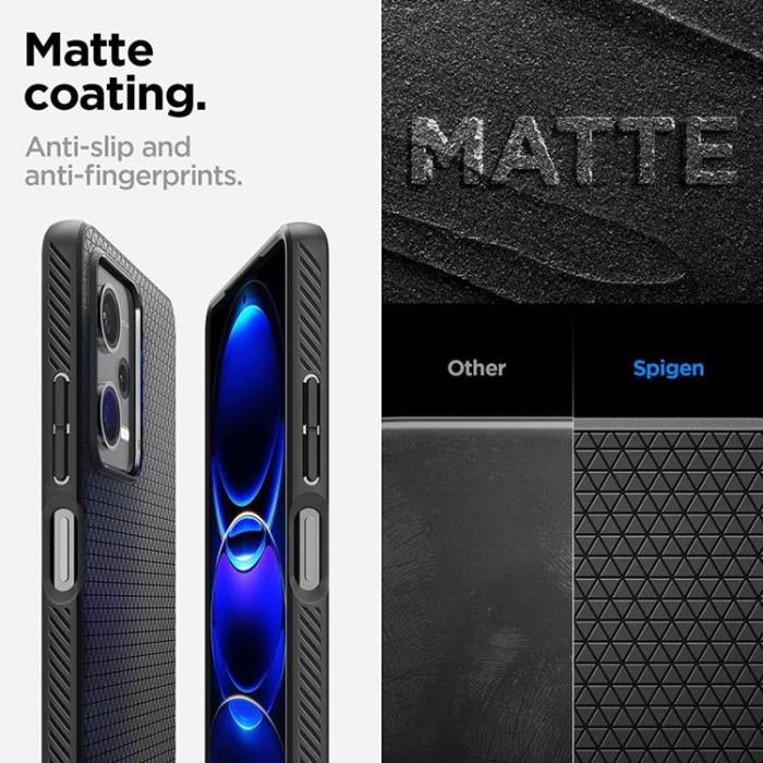 UTGATT - Spigen Xiaomi Redmi Note 12 Pro Mobilskal Liquid Air - Svart