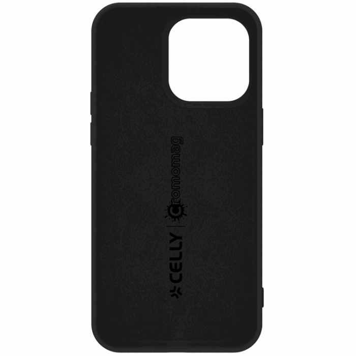 Celly - Celly iPhone 15 Pro Mobilskal MagSafe Cromo Soft Rubber - Svart