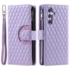 OEM - Glitter Pl&aring;nboksfodral Konstl&auml;der f&ouml;r Samsung Galaxy S26/S26 Pro - Lila