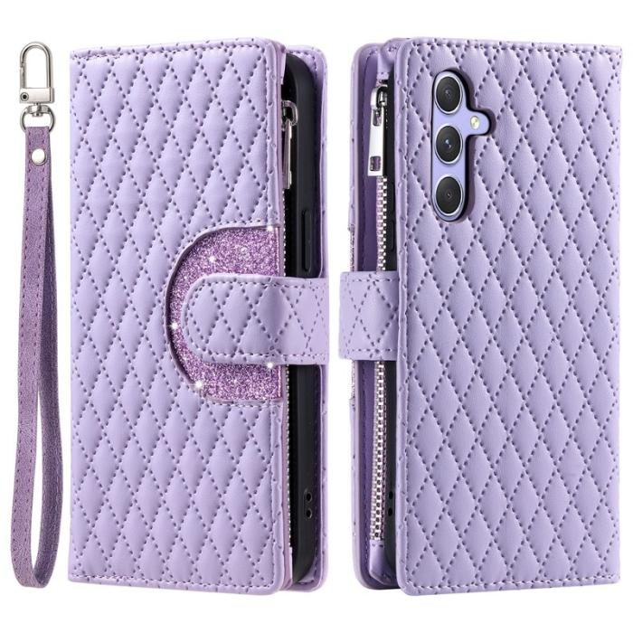 OEM - Glitter Plånboksfodral Konstläder för Samsung Galaxy S26/S26 Pro - Lila