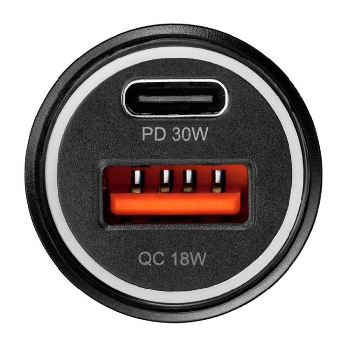 Blue Star - Blue Star Billaddare 30W USB-C + Kabel USB-C Till USB-C 60W - Svart