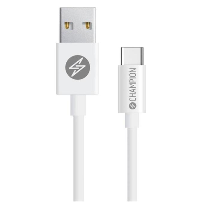 Champion - CHAMPION USB-C till USB-A kabel 2m - Vit