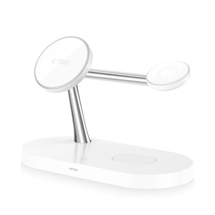  - 4-in-1 Trådlös Laddare Magsafe iPhone, Apple Watch, AirPods - Vit