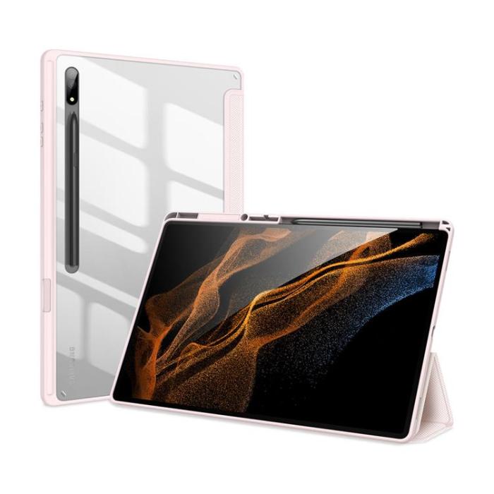 UTGATT1 - Dux Ducis Galaxy Tab S8 Ultra Fodral Toby Armored med Stylushållare - Rosa