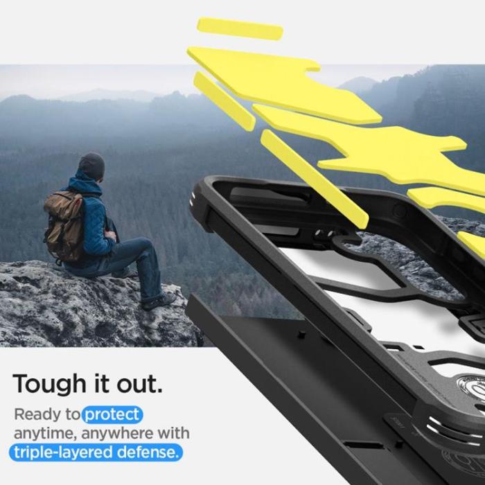 Spigen - Spigen Galaxy S24 Mobilskal Tough Armor - Svart