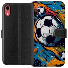 Gustaf - Pl&aring;nboksfodral till Apple iPhone XR med Fotbollar