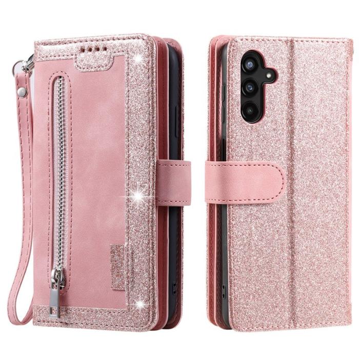 OEM - Samsung Galaxy A57 Plånboksfodral Konstläder 9 Kortfack - Roséguld