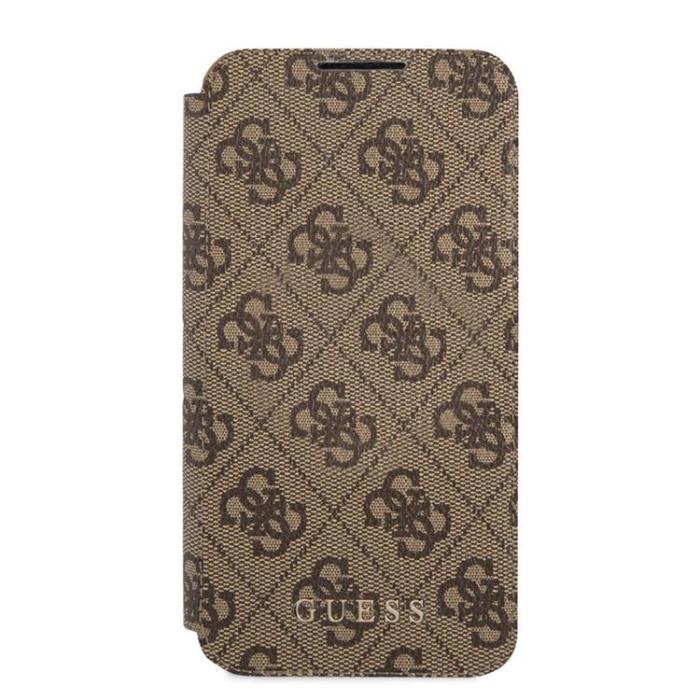UTGATT1 - Guess 4G Metal Gold Logo Fodral Galaxy S22 Plus - Brun