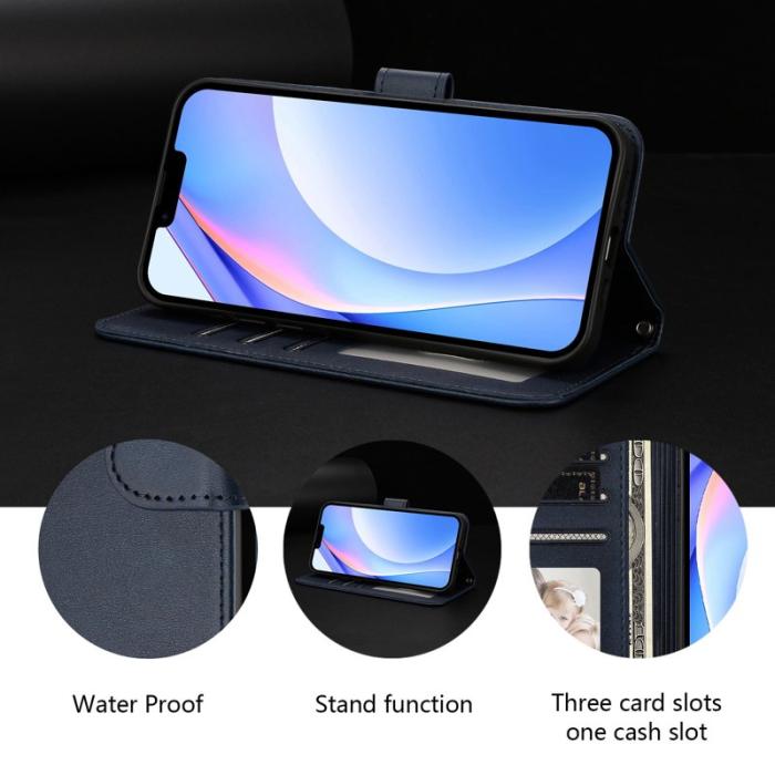 OEM - Samsung Galaxy A57 Plånboksfodral RFID Skydd Konstläder - Blå