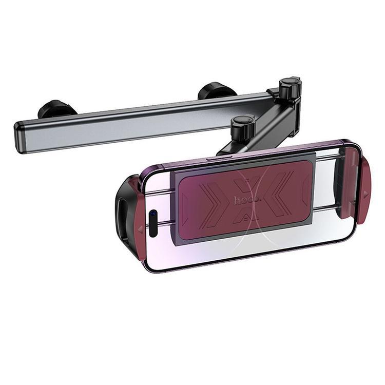 Hoco Teleskopisk Bilhållare för Nackstöd (4.5"""" - 13"""") H69 - Svart/Röd | 5566 | AlltMobil