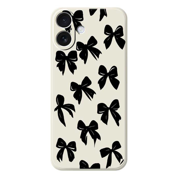 iPhone 17 Mobilskal Bow Pattern Printing Straight - Beige | 2353 | AlltMobil
