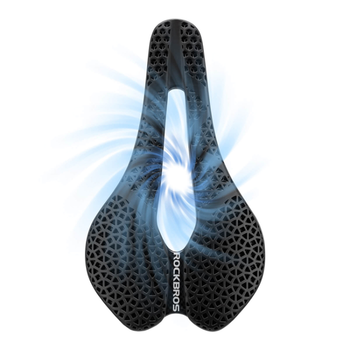 Rockbros - Rockbros Anatomisk 3D-Vattentät Cykelsadel LF0214 - Svart