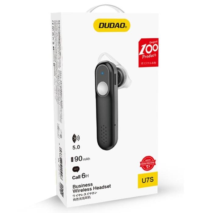 Dudao - DUDAO Single In-Ear Trådlösa Hörlur Bluetooth Business Sports U7S - Svart