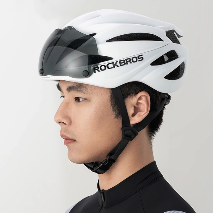 Rockbros - Rockbros Cykelhjälm Avtagbara UV-Skyddsglasögon - Brun
