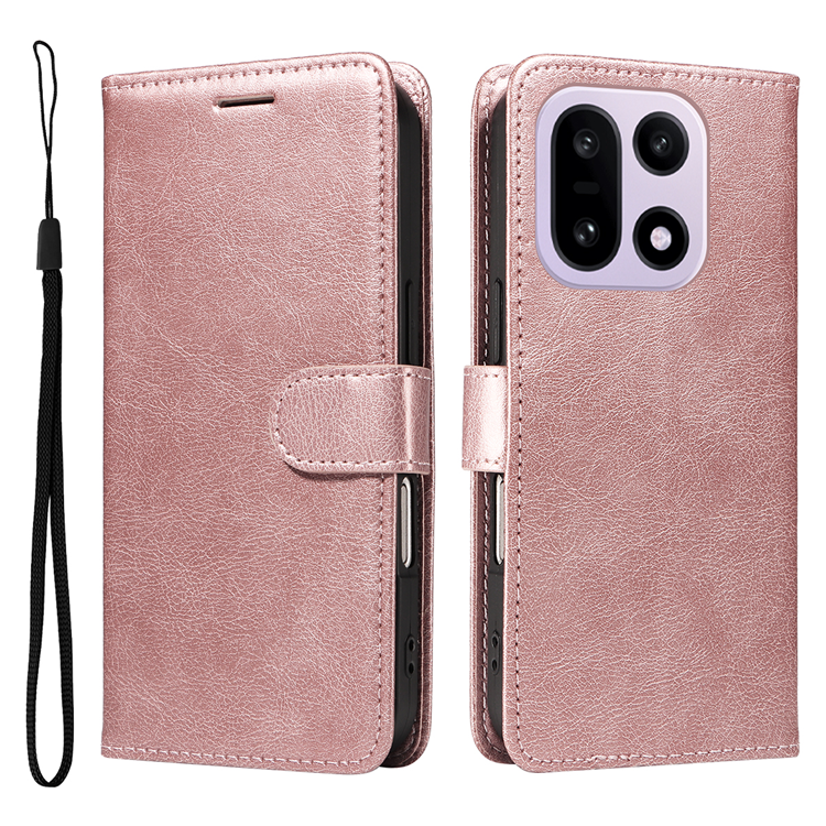 OnePlus 15 5G Plånboksfodral Solid Färg Konstläder (Roséguld) | 2353 | AlltMobil