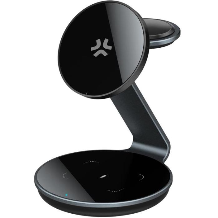 Celly - Celly 3-i-1-Magnetiskt Ställ Trådlös laddning 15W MAGSTAND3IN1EVO